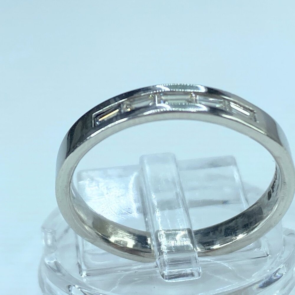 JR9317 B&N London Platinum 950 0.24ct Baguette diamond wedding band 5.7g s8 - Picture 7 of 8